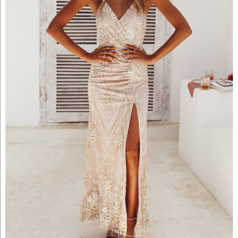 Hello Molly NWT Champagne Dress